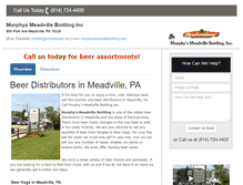 Tablet Screenshot of murphysmeadvillebottling.com